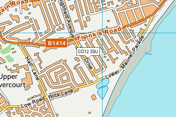 CO12 3SU map - OS VectorMap District (Ordnance Survey)