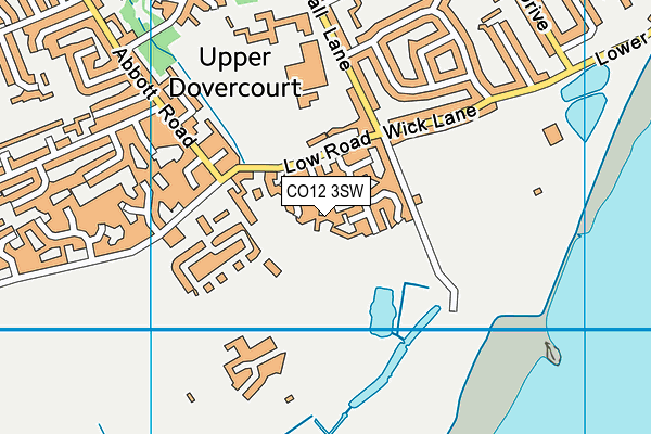 CO12 3SW map - OS VectorMap District (Ordnance Survey)