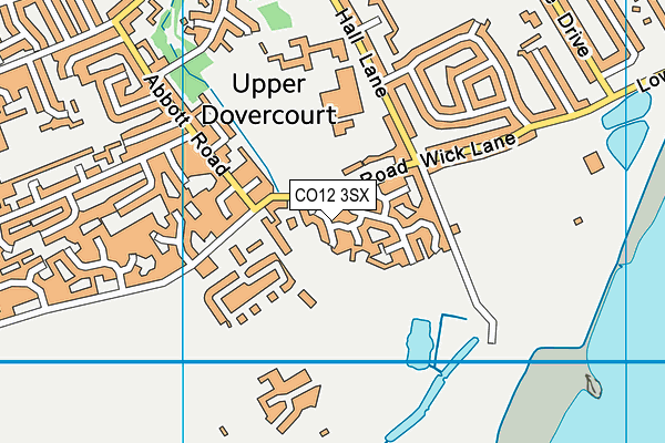 CO12 3SX map - OS VectorMap District (Ordnance Survey)
