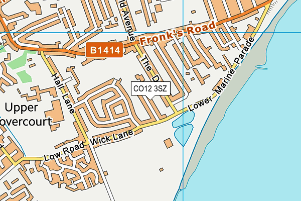 CO12 3SZ map - OS VectorMap District (Ordnance Survey)