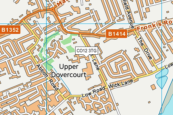 The Harwich And Dovercourt High School map (CO12 3TG) - OS VectorMap District (Ordnance Survey)