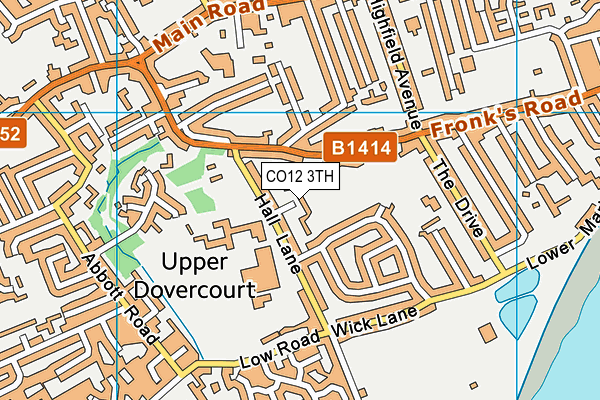 CO12 3TH map - OS VectorMap District (Ordnance Survey)