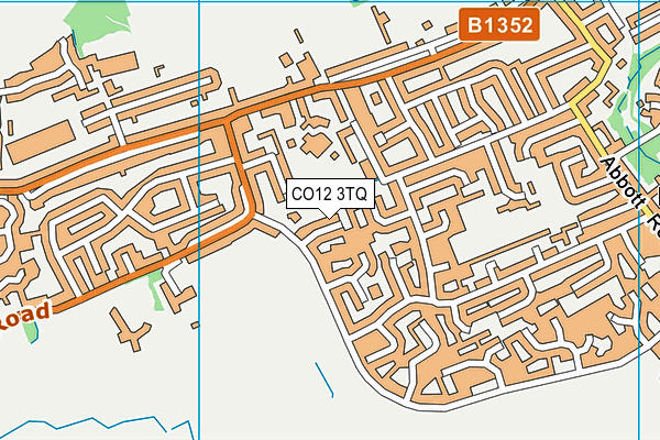 CO12 3TQ map - OS VectorMap District (Ordnance Survey)