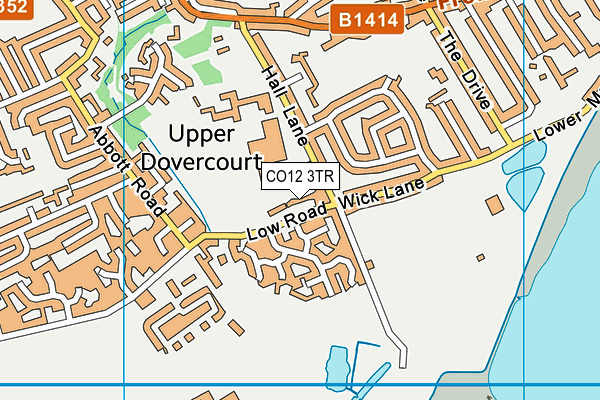 CO12 3TR map - OS VectorMap District (Ordnance Survey)