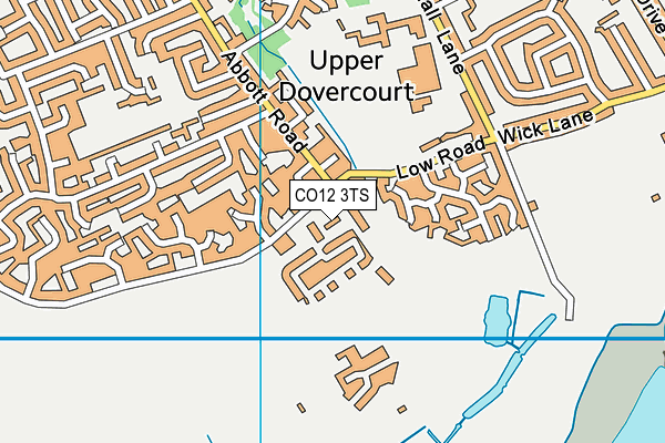 CO12 3TS map - OS VectorMap District (Ordnance Survey)