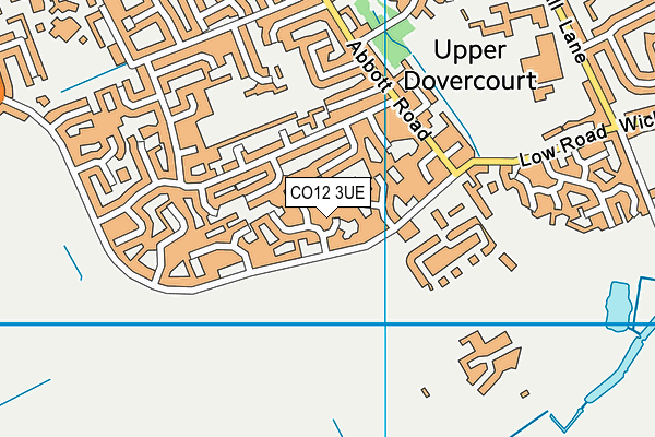 CO12 3UE map - OS VectorMap District (Ordnance Survey)