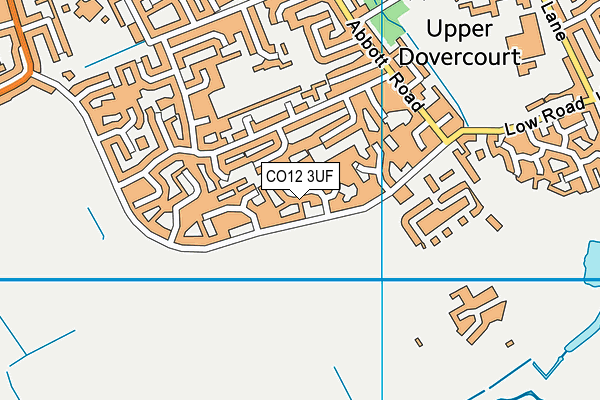 CO12 3UF map - OS VectorMap District (Ordnance Survey)