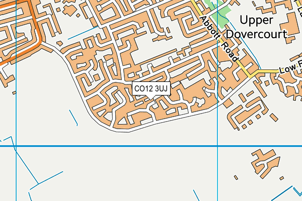 CO12 3UJ map - OS VectorMap District (Ordnance Survey)