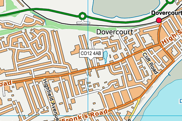 CO12 4AB map - OS VectorMap District (Ordnance Survey)