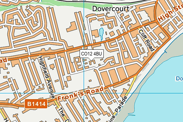 CO12 4BU map - OS VectorMap District (Ordnance Survey)