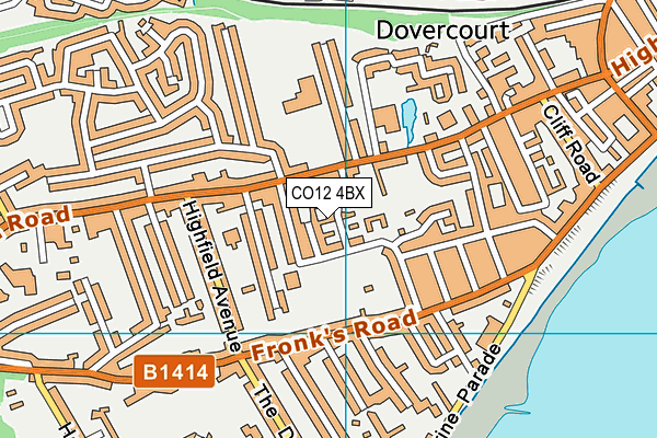 CO12 4BX map - OS VectorMap District (Ordnance Survey)