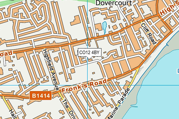CO12 4BY map - OS VectorMap District (Ordnance Survey)