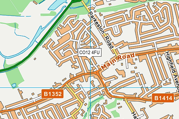 CO12 4FU map - OS VectorMap District (Ordnance Survey)