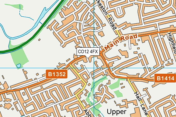 CO12 4FX map - OS VectorMap District (Ordnance Survey)