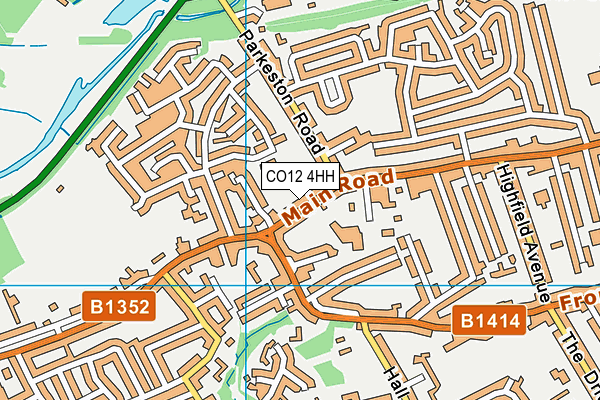 CO12 4HH map - OS VectorMap District (Ordnance Survey)