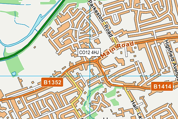 CO12 4HJ map - OS VectorMap District (Ordnance Survey)