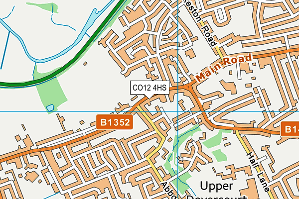 CO12 4HS map - OS VectorMap District (Ordnance Survey)
