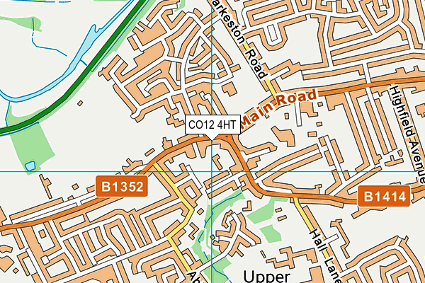 CO12 4HT map - OS VectorMap District (Ordnance Survey)
