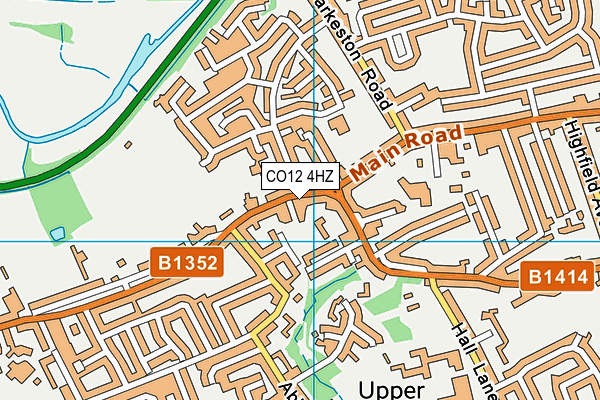 CO12 4HZ map - OS VectorMap District (Ordnance Survey)