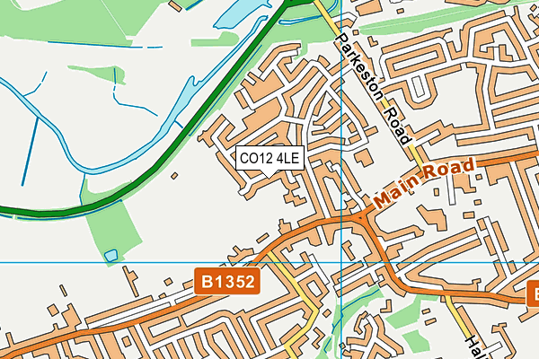 CO12 4LE map - OS VectorMap District (Ordnance Survey)