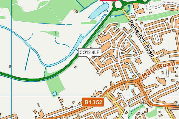 CO12 4LF map - OS VectorMap District (Ordnance Survey)