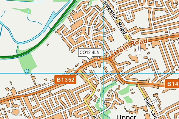 CO12 4LN map - OS VectorMap District (Ordnance Survey)