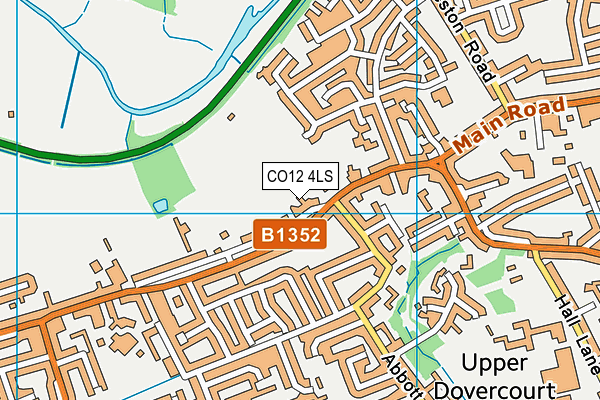 CO12 4LS map - OS VectorMap District (Ordnance Survey)