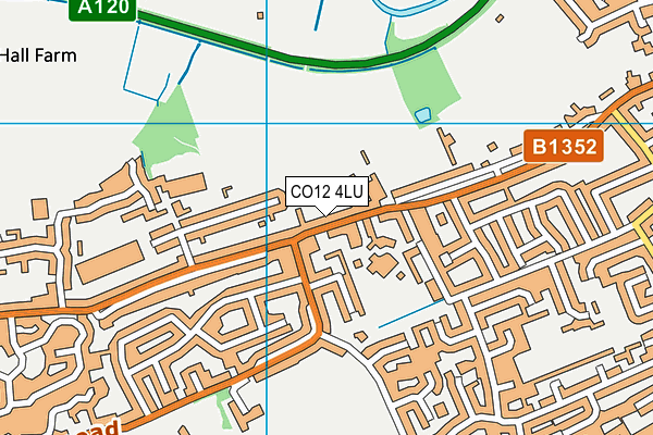 CO12 4LU map - OS VectorMap District (Ordnance Survey)