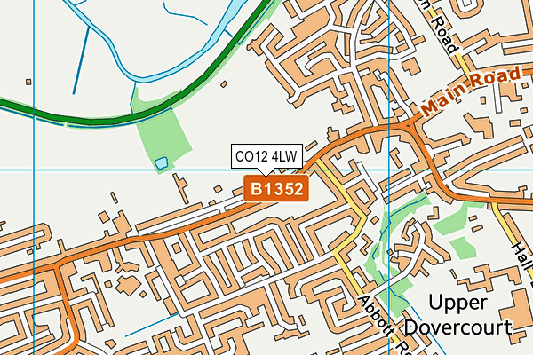 CO12 4LW map - OS VectorMap District (Ordnance Survey)