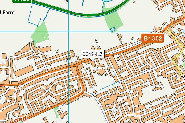 CO12 4LZ map - OS VectorMap District (Ordnance Survey)