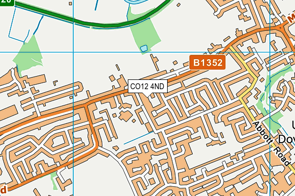 CO12 4ND map - OS VectorMap District (Ordnance Survey)
