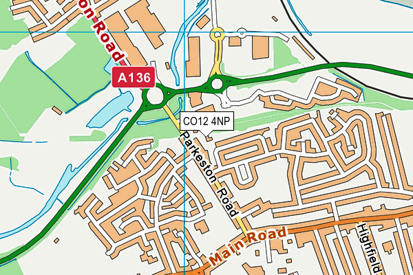 CO12 4NP map - OS VectorMap District (Ordnance Survey)