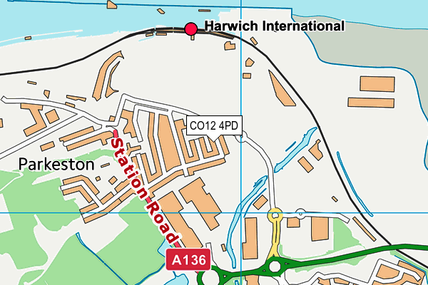 CO12 4PD map - OS VectorMap District (Ordnance Survey)