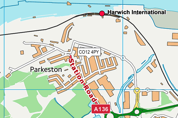 CO12 4PY map - OS VectorMap District (Ordnance Survey)