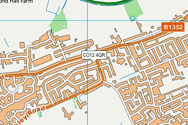 CO12 4QR map - OS VectorMap District (Ordnance Survey)