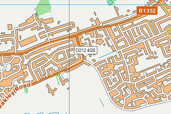 CO12 4QS map - OS VectorMap District (Ordnance Survey)