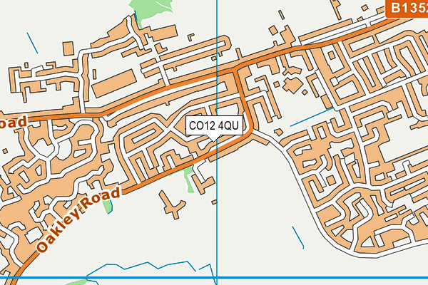 CO12 4QU map - OS VectorMap District (Ordnance Survey)