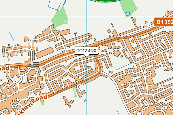 CO12 4QX map - OS VectorMap District (Ordnance Survey)