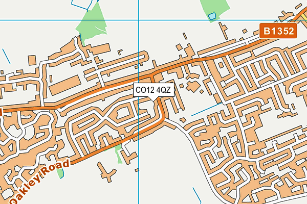 CO12 4QZ map - OS VectorMap District (Ordnance Survey)