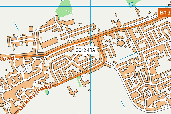 CO12 4RA map - OS VectorMap District (Ordnance Survey)