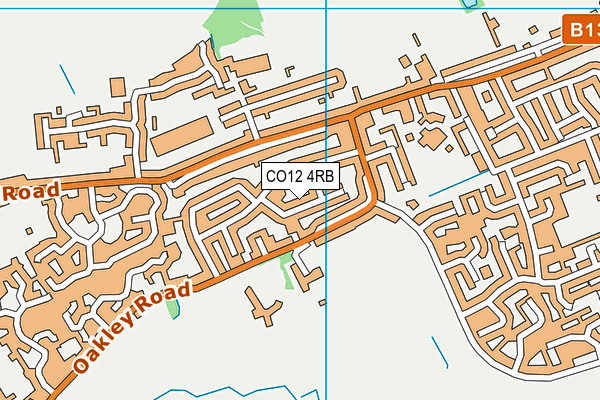 CO12 4RB map - OS VectorMap District (Ordnance Survey)