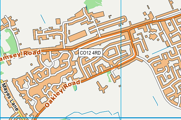 CO12 4RD map - OS VectorMap District (Ordnance Survey)