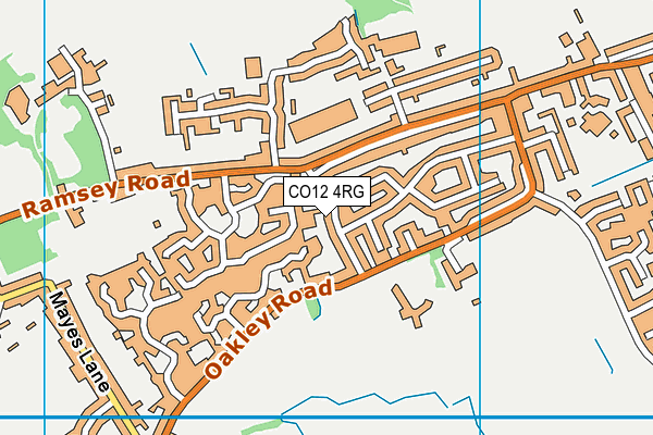 CO12 4RG map - OS VectorMap District (Ordnance Survey)