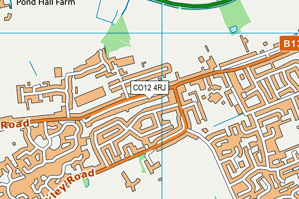 CO12 4RJ map - OS VectorMap District (Ordnance Survey)