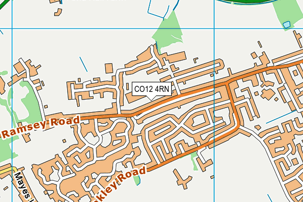 CO12 4RN map - OS VectorMap District (Ordnance Survey)