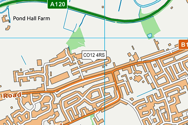 CO12 4RS map - OS VectorMap District (Ordnance Survey)