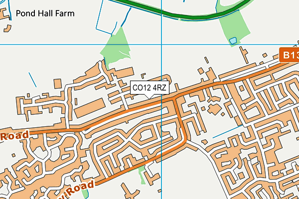 CO12 4RZ map - OS VectorMap District (Ordnance Survey)