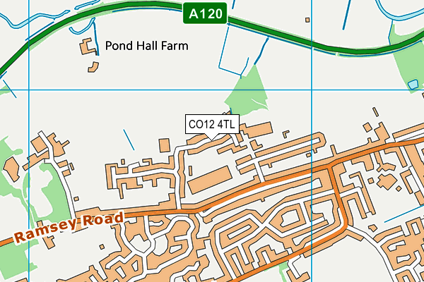 Harwich & District Indoor Bowls Centre map (CO12 4TL) - OS VectorMap District (Ordnance Survey)