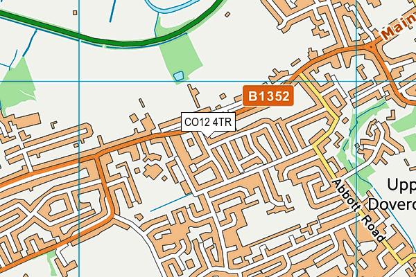 CO12 4TR map - OS VectorMap District (Ordnance Survey)