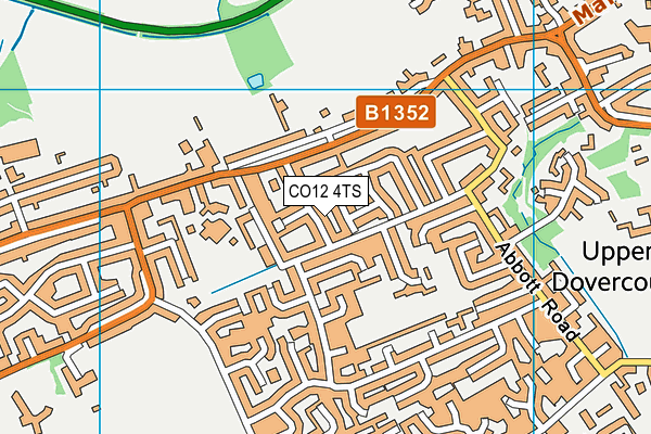 CO12 4TS map - OS VectorMap District (Ordnance Survey)